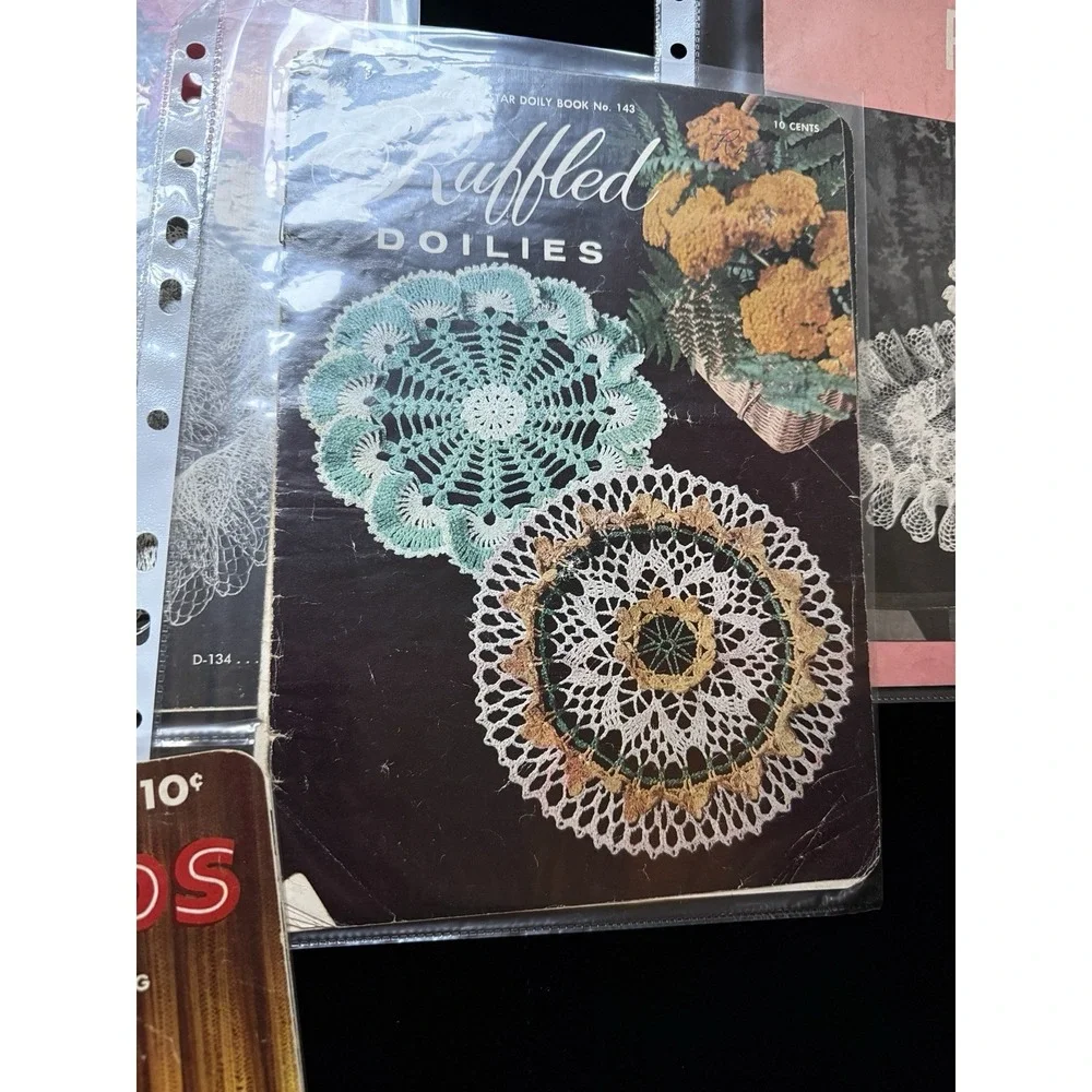 Vintage 50s Crochet Books Lot of 5 Ruffled Doilies Quick Tricks Lace Trends
